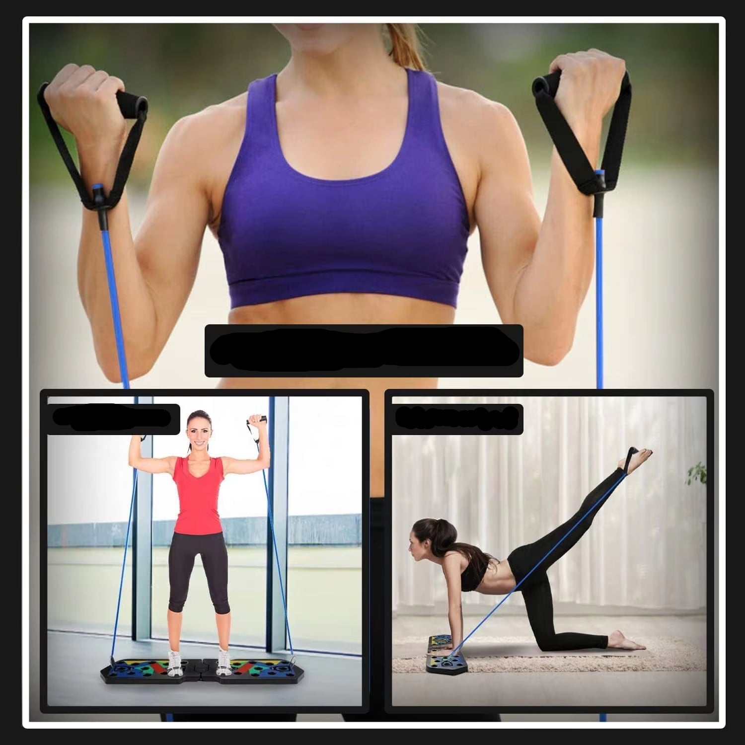 Push-Up Board Set Portable Multifunctional Push-Up Bar Foldable Fitness Equipment for Chest Abdomen Arms/Back Training