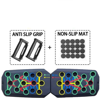 Push-Up Board Set Portable Multifunctional Push-Up Bar Foldable Fitness Equipment for Chest Abdomen Arms/Back Training