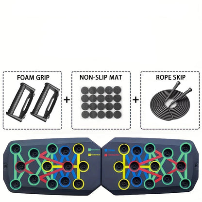 Push-Up Board Set Portable Multifunctional Push-Up Bar Foldable Fitness Equipment for Chest Abdomen Arms/Back Training