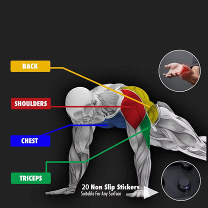 Push-Up Board Set Portable Multifunctional Push-Up Bar Foldable Fitness Equipment for Chest Abdomen Arms/Back Training