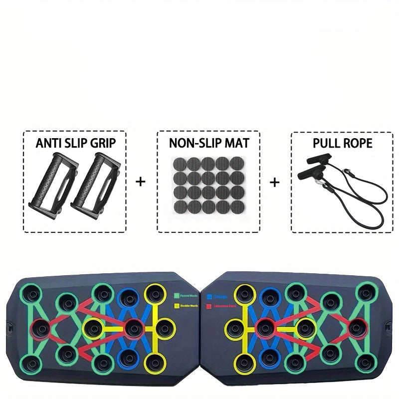 Push-Up Board Set Portable Multifunctional Push-Up Bar Foldable Fitness Equipment for Chest Abdomen Arms/Back Training